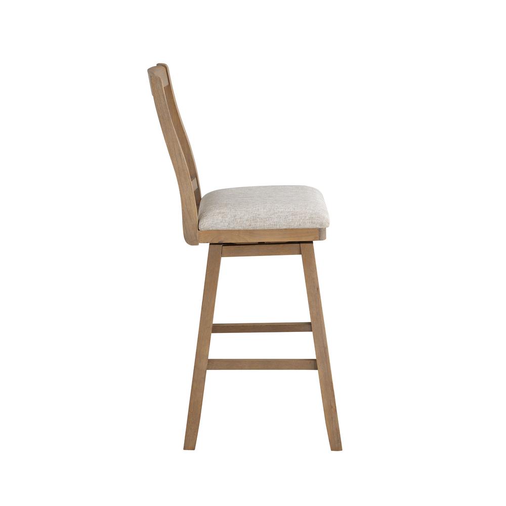 SH Mission 42.5 in. Oak High Back Wood 29 in. Bar Stool. Picture 4