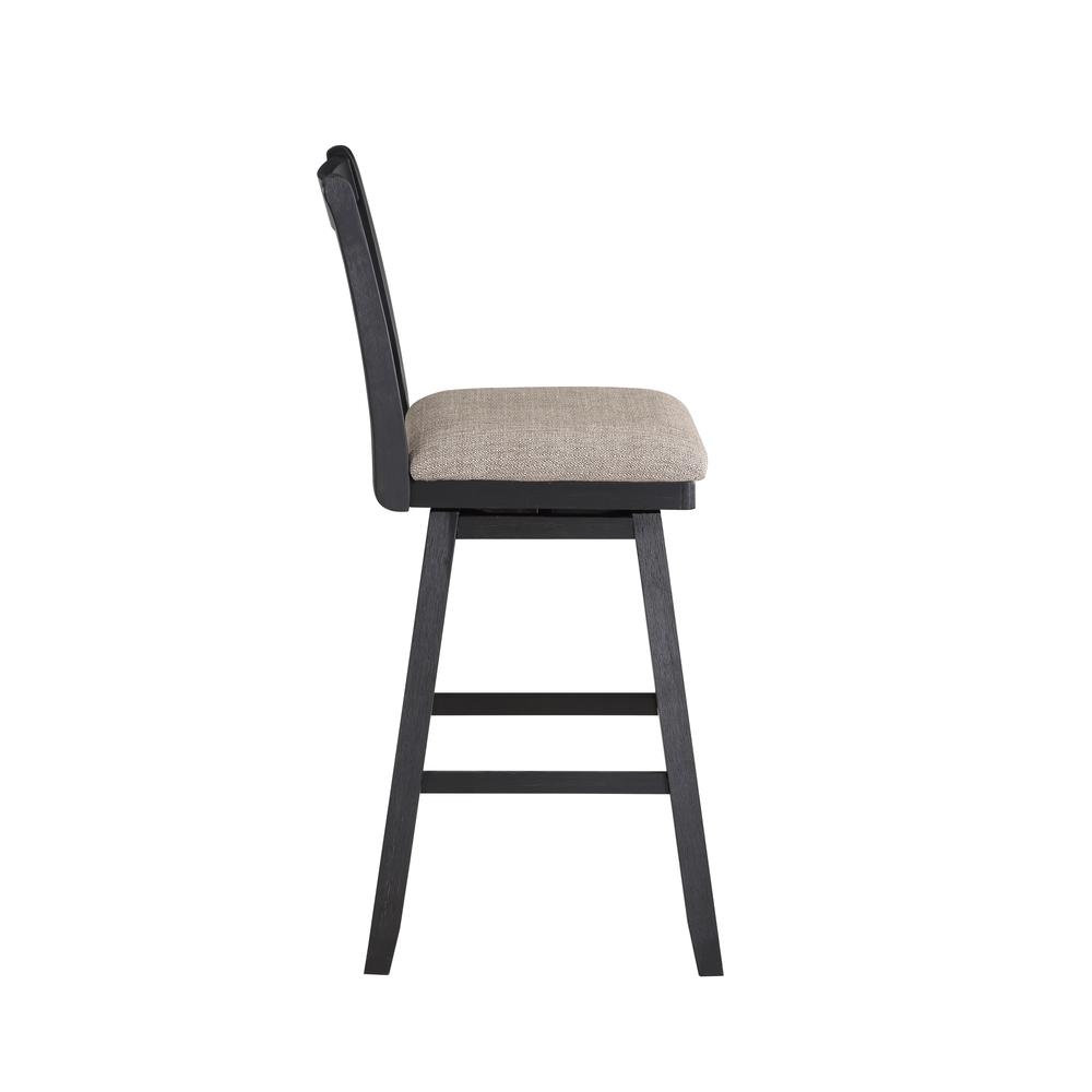 SH XX 42.5 in. Black High Back Wood 29 in. Bar Stool. Picture 4
