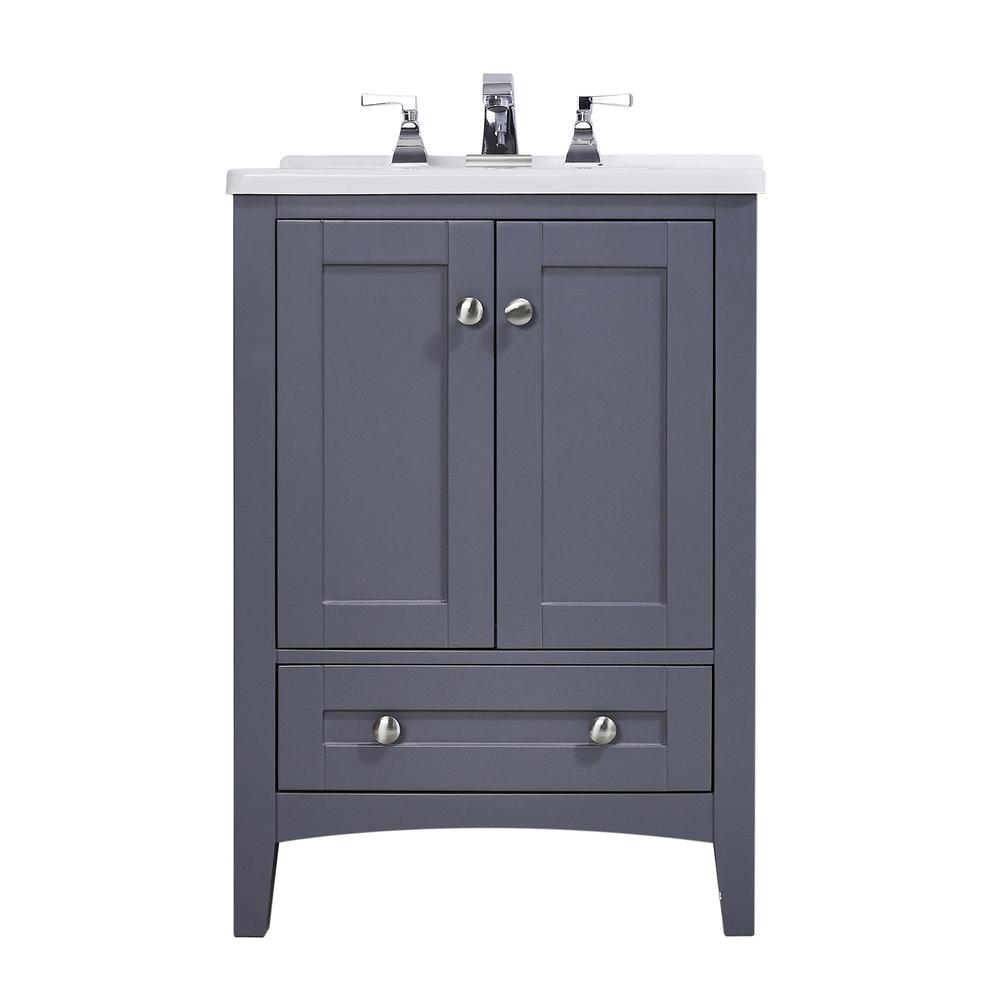 Stufurhome Delia 24 in. x 22 in. Grey Laundry Utility Sink. Picture 1