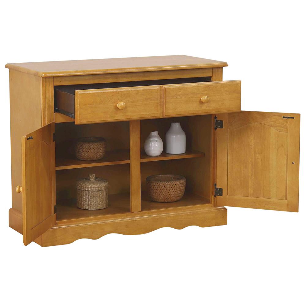 Oak Selections Light Oak Buffet with Solid Wood and Drawer. Picture 3