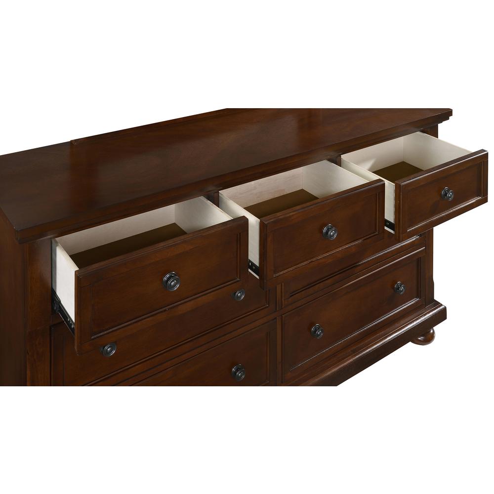 Meade 7-Drawer Cherry Dresser (35 in. X 60 in. X 18 in.). Picture 3