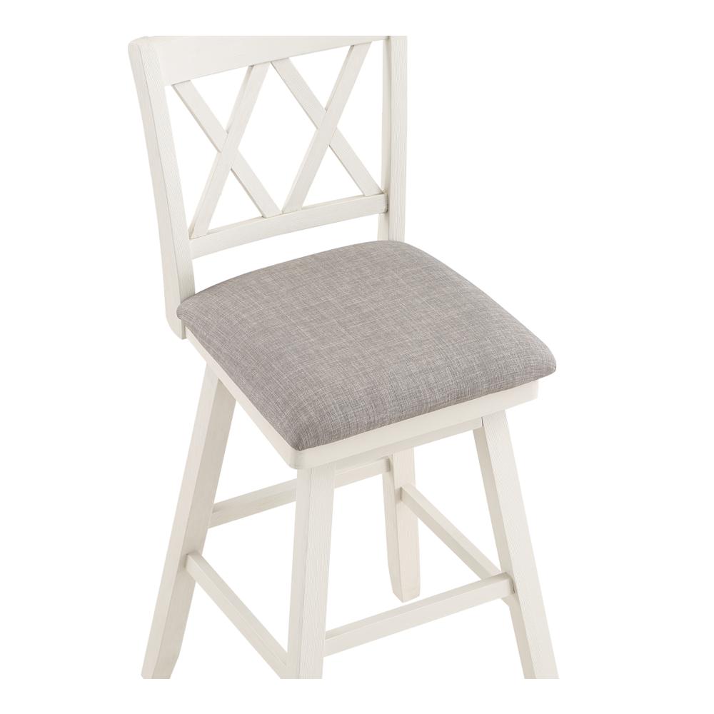 SH XX 42.5 in. White High Back Wood 29 in. Bar Stool. Picture 5