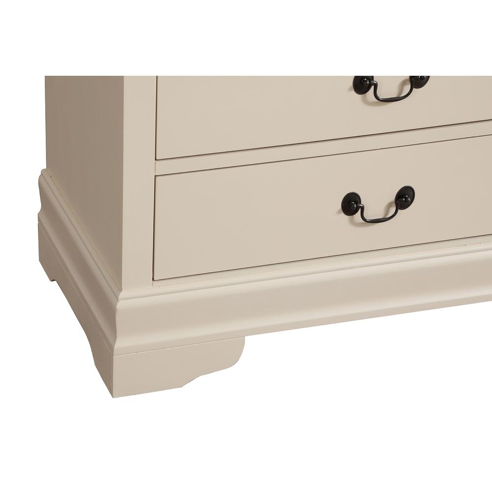 Louis Phillipe Beige 5 Drawer Chest of Drawers (33 in L. X 18 in W. X 48 in H.). Picture 6