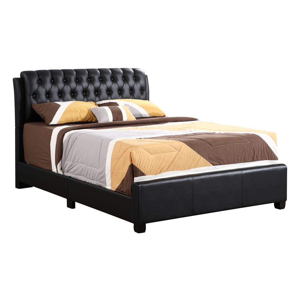 Marilla Black Queen Panel Beds, PF-G1500C-QB-UP. Picture 2