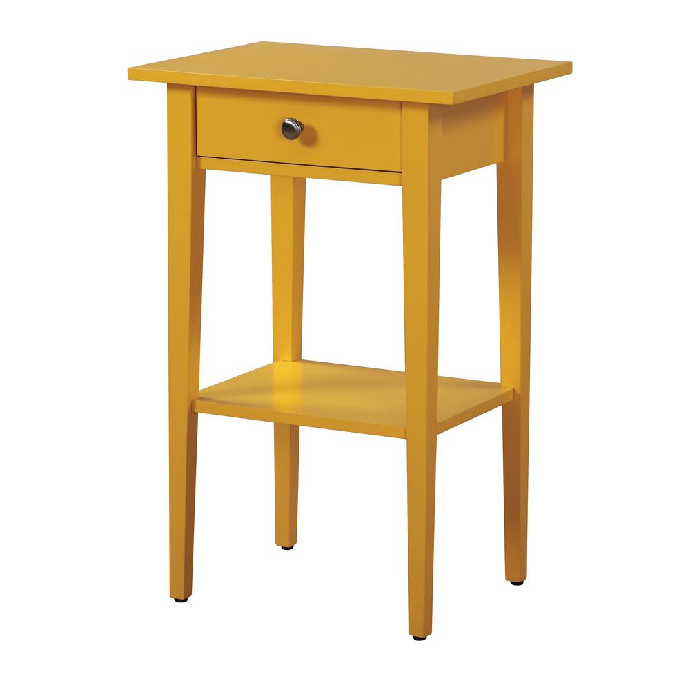 Dalton 1-Drawer Yellow Nightstand (28 in. H x 14 in. W x 18 in. D). Picture 2