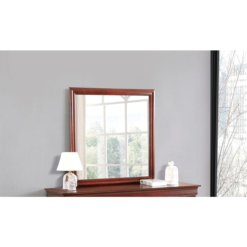 38 in. x 38 in. Classic Square Wood Framed Dresser Mirror, PF-G3100-M. Picture 7