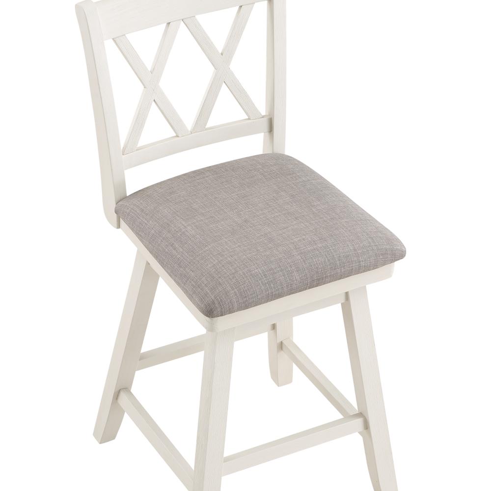 SH XX 37.5 in. White High Back Wood 24 in. Bar Stool. Picture 5