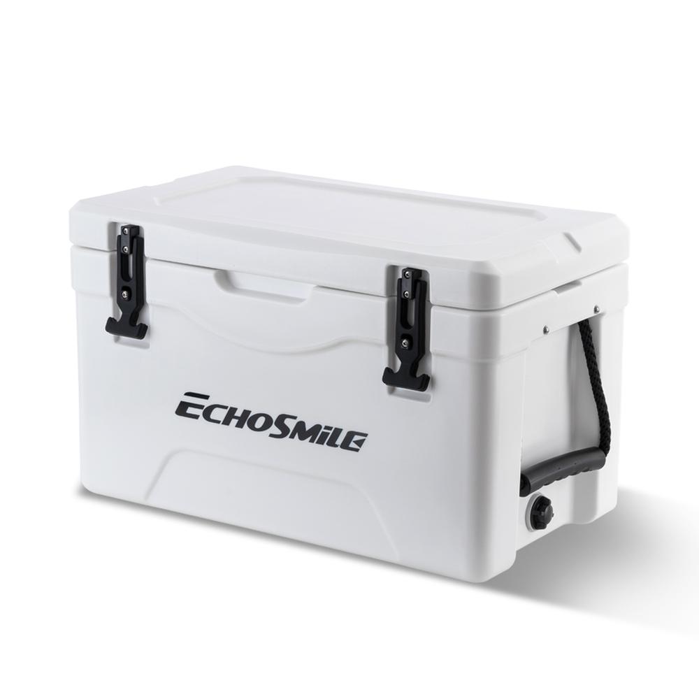EchoSmile 30 Quart White Rotomolded Cooler. Picture 1