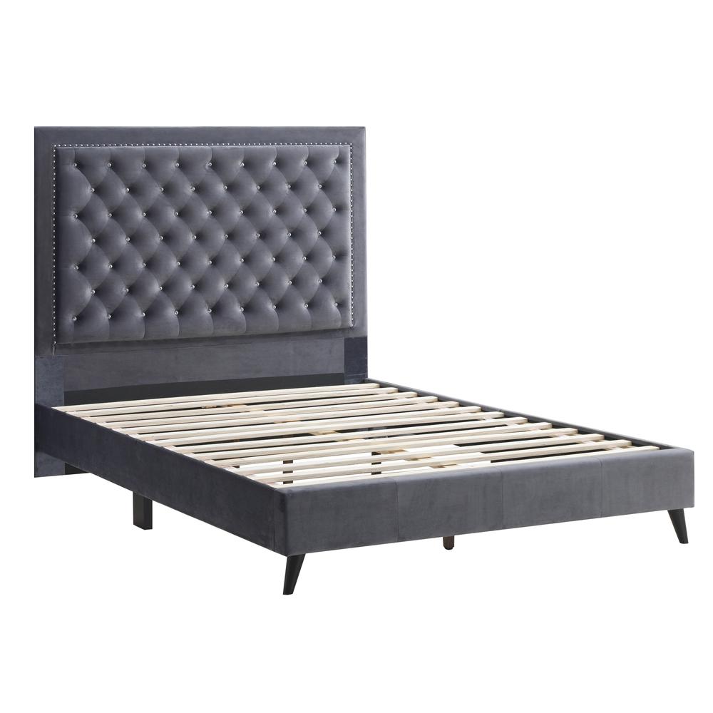 Alba Gray Queen Panel Bed. Picture 3