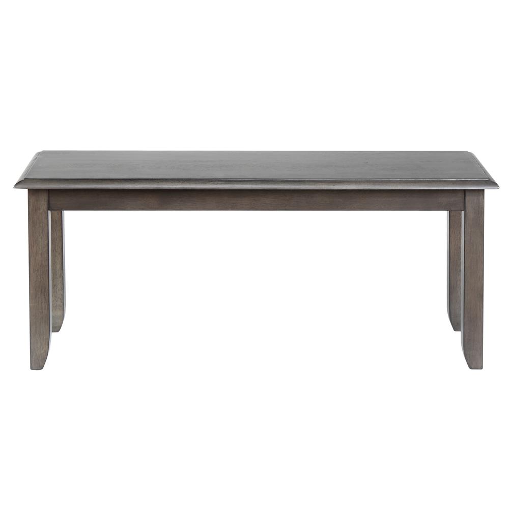 Shades of Gray Weathered Grey Dining Bench 18 in. X 42 in. X 14 in.. Picture 1