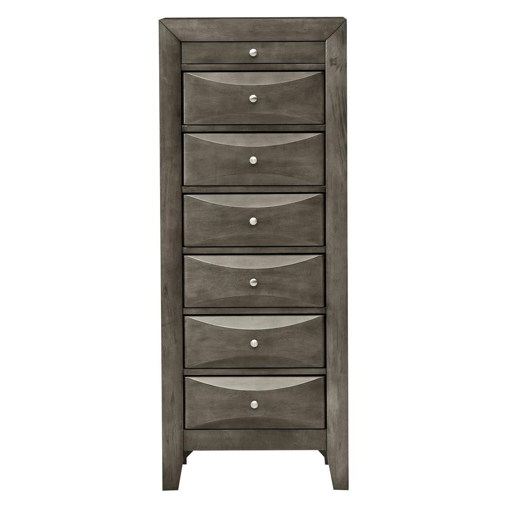 Marilla Gray 7-Drawer Chest of Drawers (23 in. L X 17 in. W X 58 in. H). Picture 1