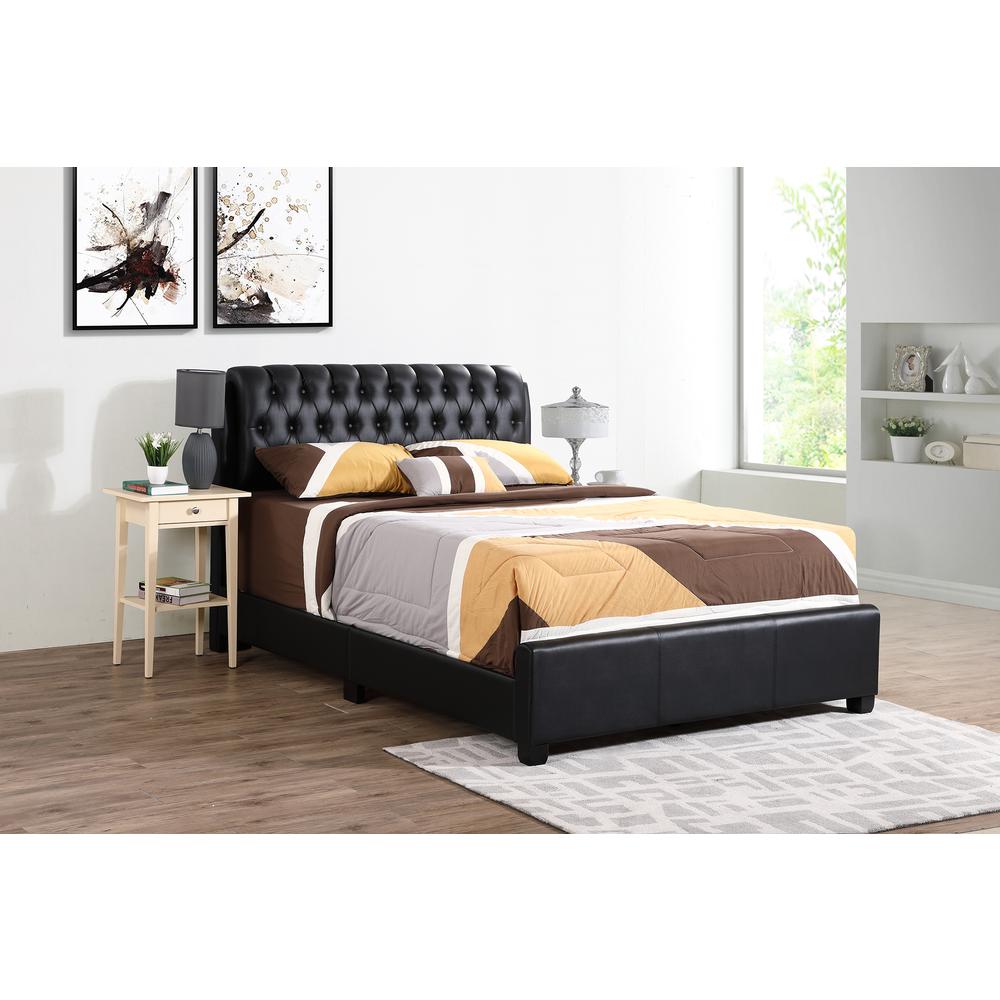 Marilla Black Full Panel Beds, PF-G1500C-FB-UP. Picture 6
