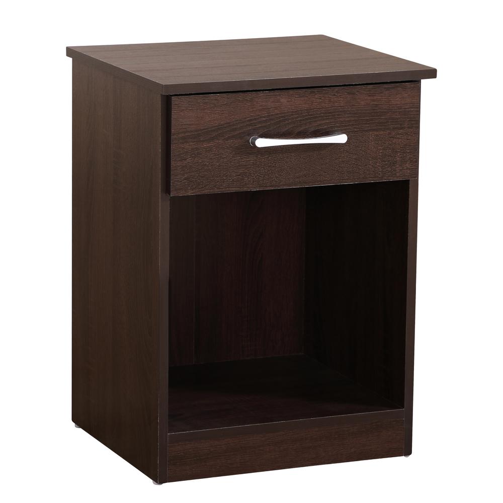 Lindsey 1-Drawer Wenge Nightstand (24 in. H x 16 in. W x 18 in. D). Picture 2