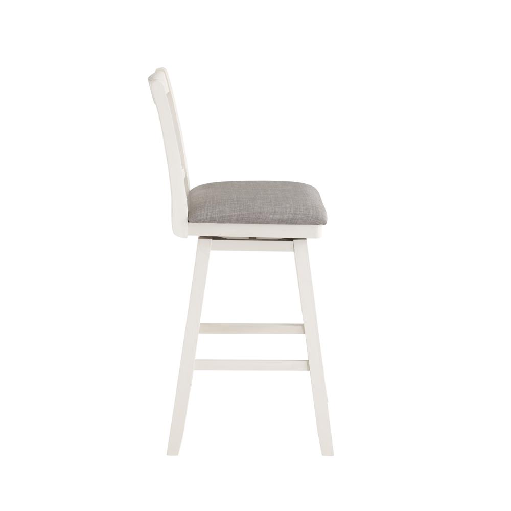 SH XX 42.5 in. White High Back Wood 29 in. Bar Stool. Picture 4
