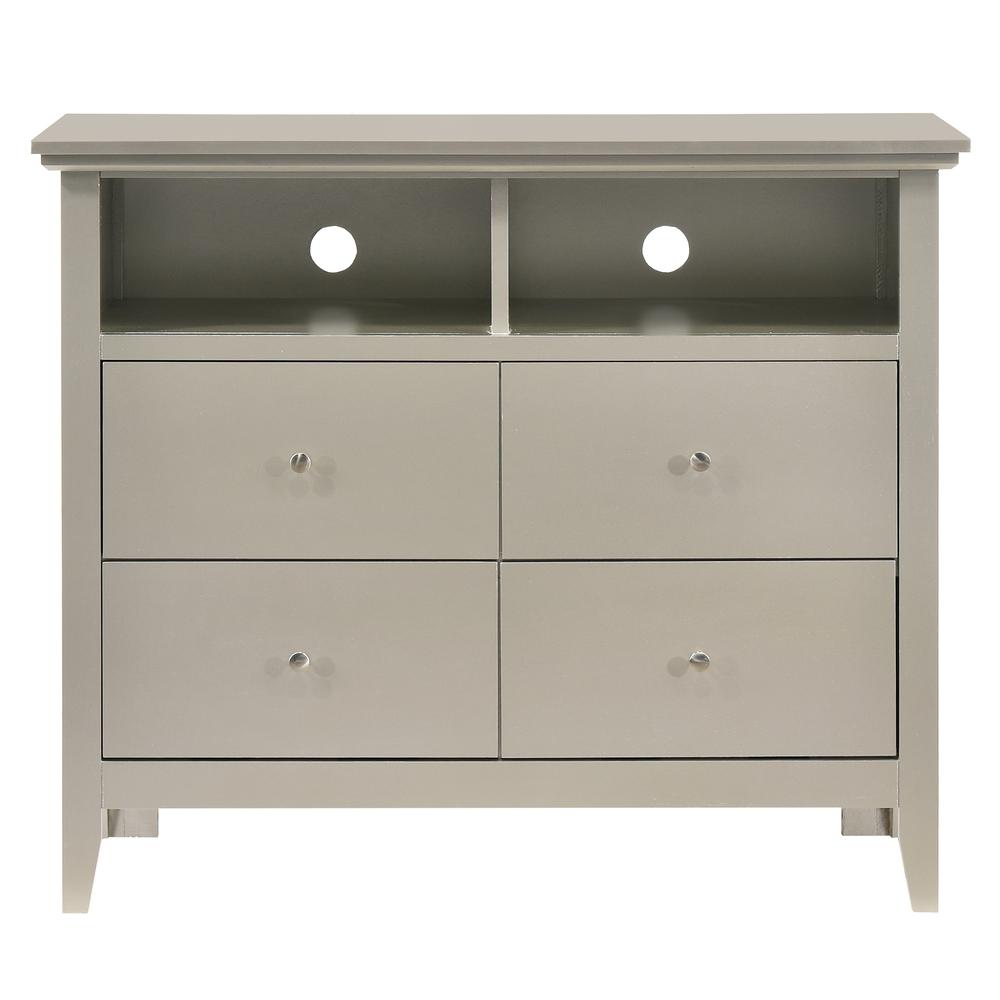Hammond Silver Champagne 4 Drawer Chest of Drawers (42 in L. X 18 in W. X 36 in H.). Picture 2