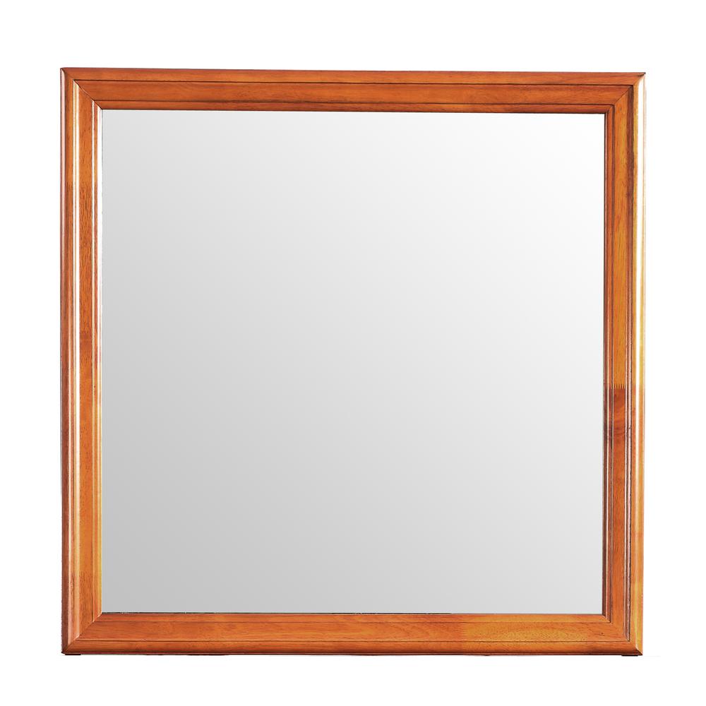 38 in. x 38 in. Classic Square Wood Framed Dresser Mirror, PF-G3160-M. Picture 1