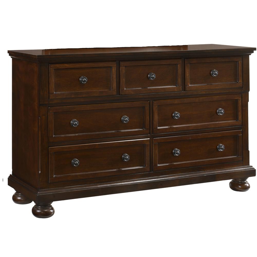Meade 7-Drawer Cherry Dresser (35 in. X 60 in. X 18 in.). Picture 2
