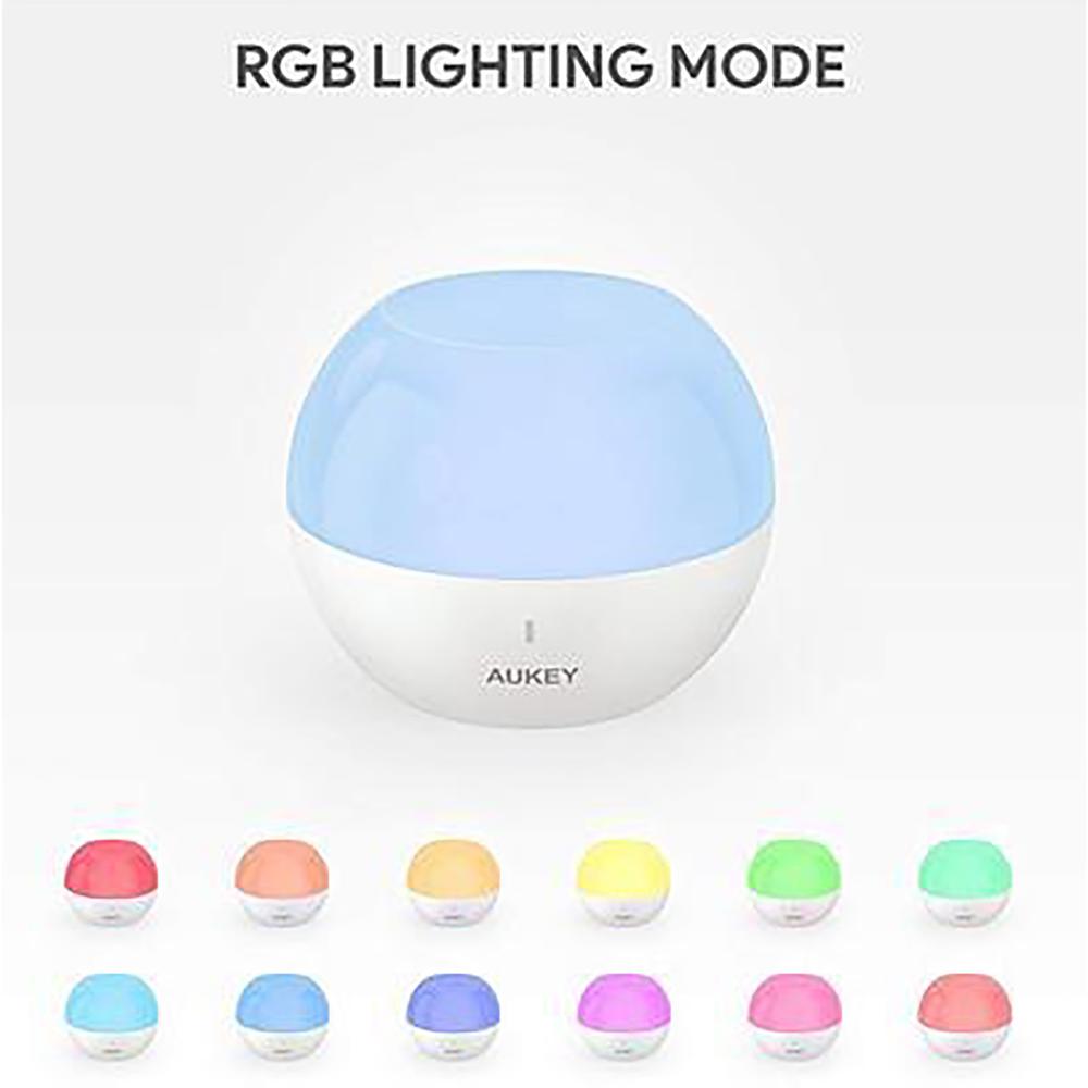 RGB Color LED Night Light with Touch Rechargeable, White. Picture 3