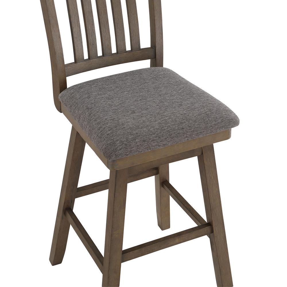 SH Mission 42.5 in. Walnut High Back Wood 29 in. Bar Stool. Picture 5