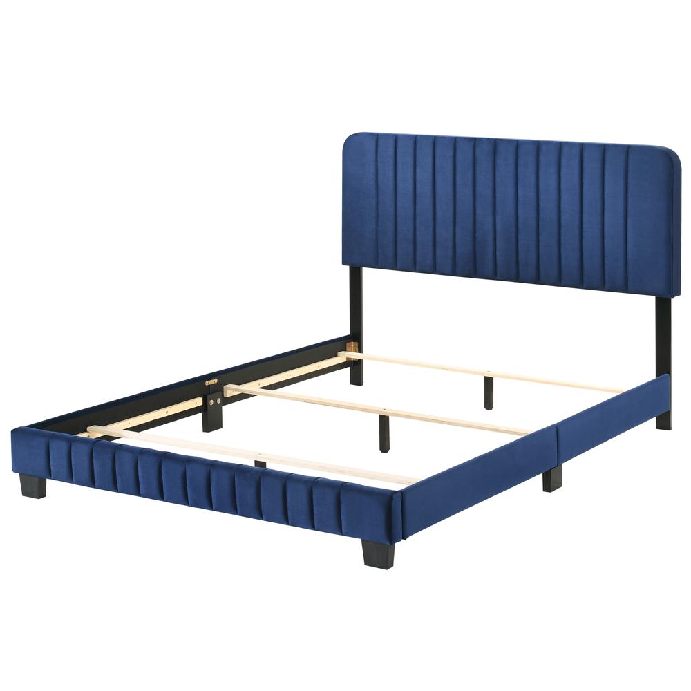 Lodi Navy Blue Queen Panel Bed. Picture 3