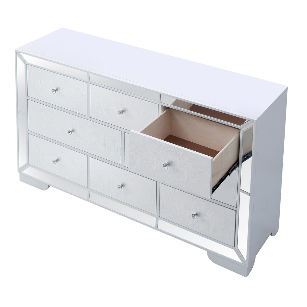 Hollywood Hills 8-Drawer White Dresser (40 in. X 21 in. X 66 in.). Picture 3