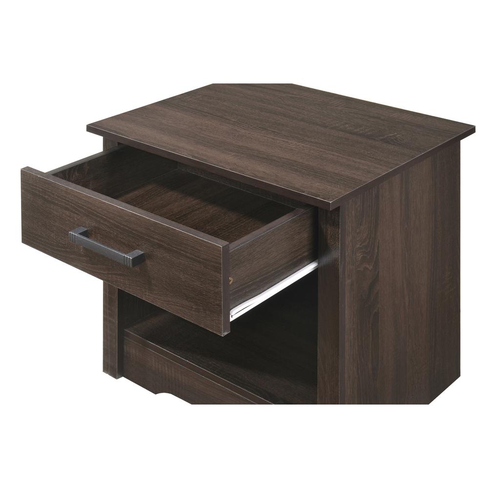 Hudson 1-Drawer Wenge Nightstand (23 in. H x 18 in. W x 22 in. L). Picture 3