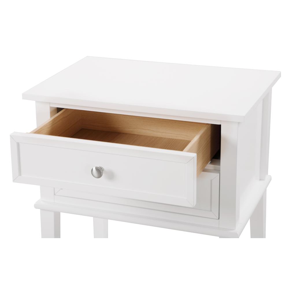 Newton 2-Drawer White Nightstand (28 in. H x 16 in. W x 22 in. D). Picture 3