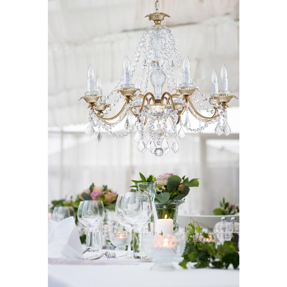 Eudora 8-Light Country/Cottage Crystal Chandelier Brushed Silver Champagne. Picture 9
