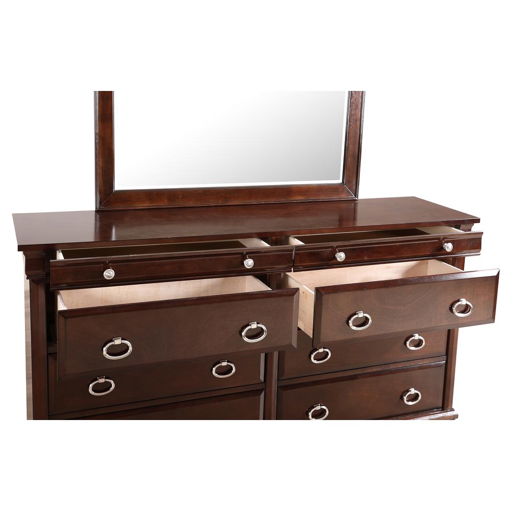 Triton 8-Drawer Cappuccino Dresser (37 in. X 65 in. X 17 in.). Picture 3