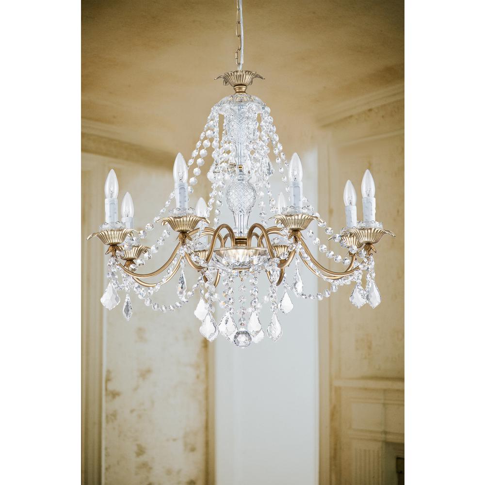 Eudora 8-Light Country/Cottage Crystal Chandelier Brushed Silver Champagne. Picture 11