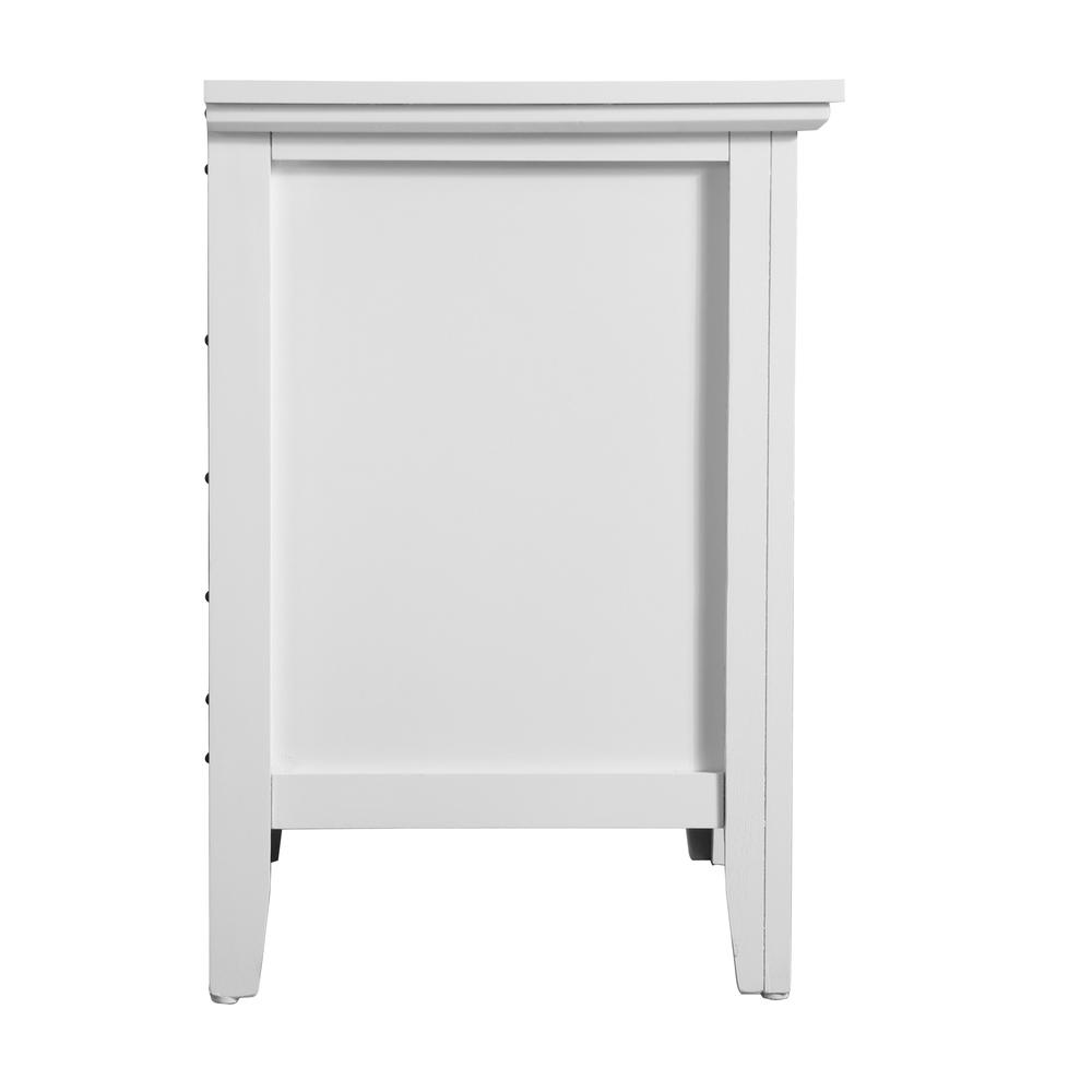 Hammond 3-Drawer White Nightstand (26 in. H x 18 in. W x 24 in. D). Picture 5