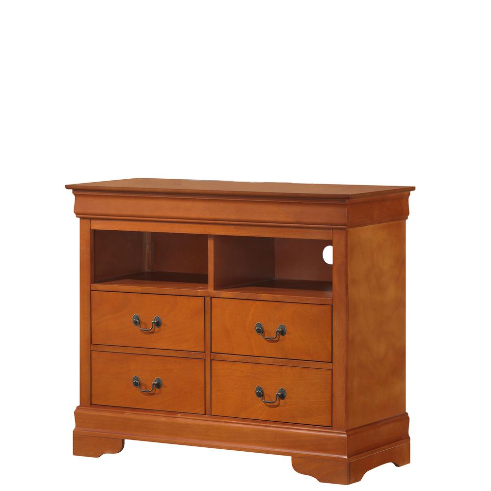 Louis Phillipe Oak 4 Drawer Chest of Drawers (42 in L. X 18 in W. X 35 in H.). Picture 2