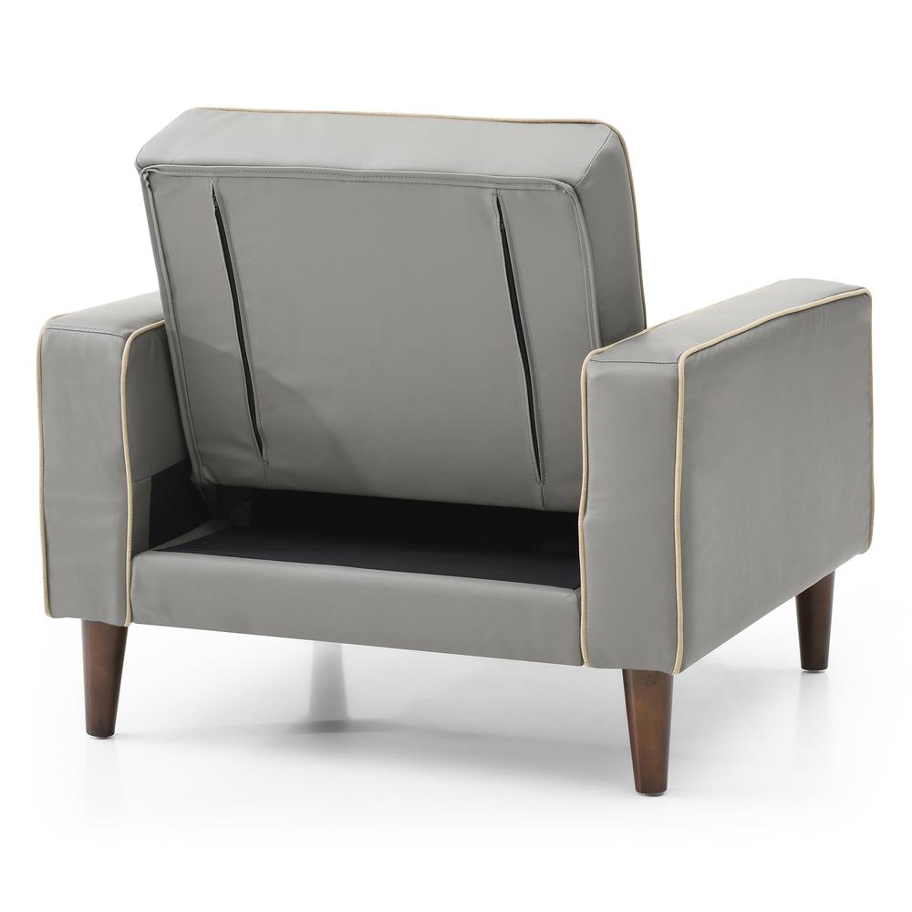 Andrews Gray Tufted Accent Chair. Picture 4