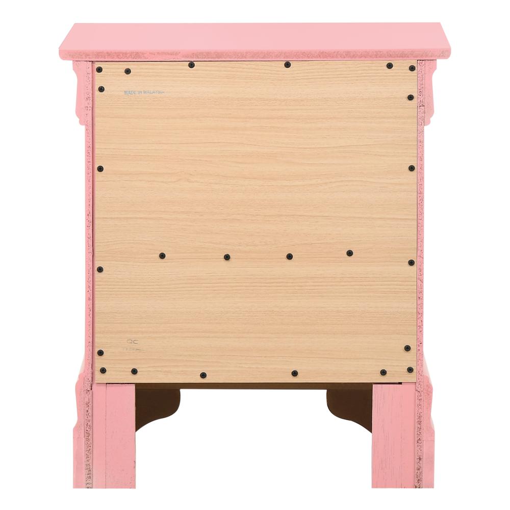 Louis Philippe 2-Drawer Pink Nightstand (24 in. H X 21 in. W X 16 in. D). Picture 4