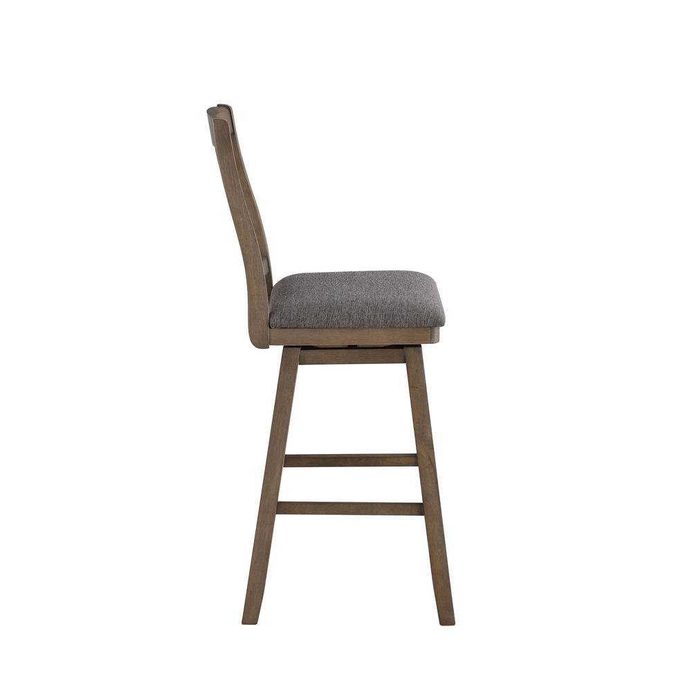 SH Mission 42.5 in. Walnut High Back Wood 29 in. Bar Stool. Picture 4