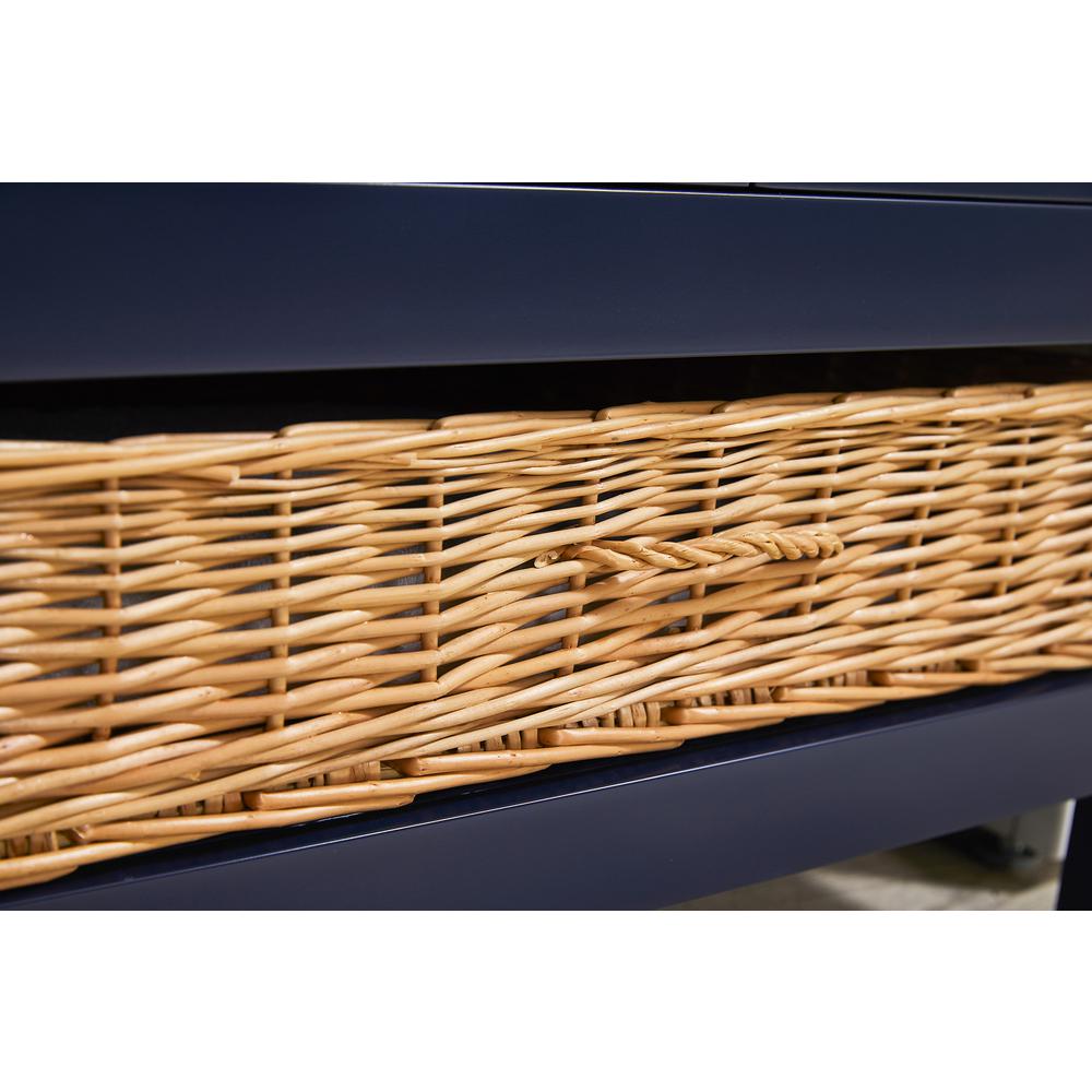 27 in. x 34 in. Dark Blue Engineered Wood Laundry Sink with a Basket Included. Picture 7