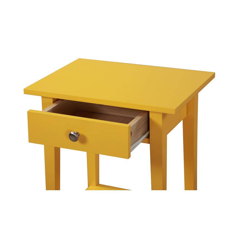 Dalton 1-Drawer Yellow Nightstand (28 in. H x 14 in. W x 18 in. D). Picture 3