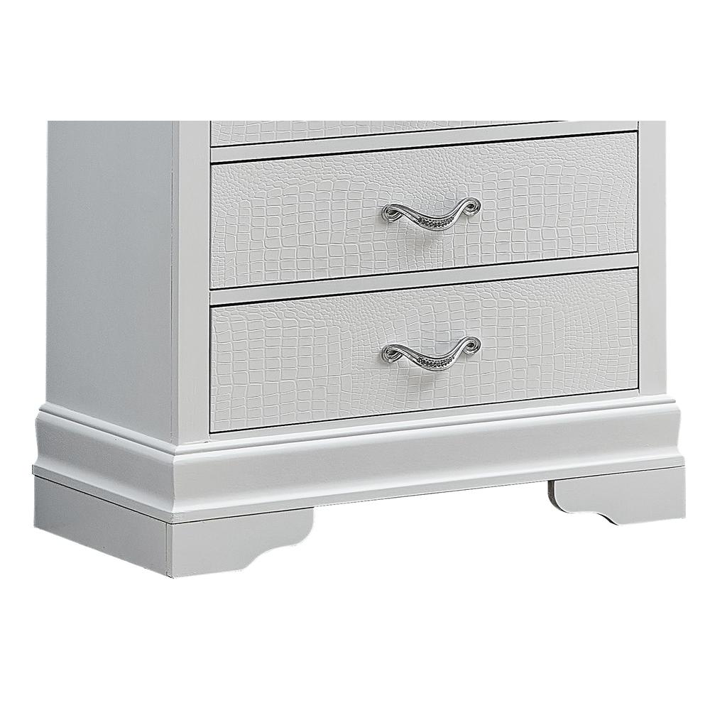 Lorana Silver Champagne 5-Drawer Chest of Drawers (31 in. L X 16 in. W X 48 in. H), PF-G6590-CH. Picture 6