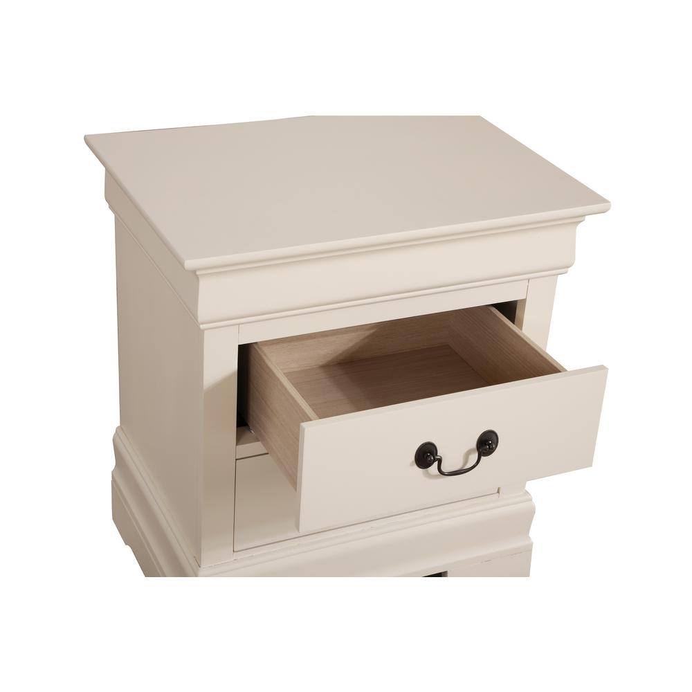 Louis Philippe 2-Drawer Beige Nightstand (24 in. H X 22 in. W X 16 in. D). Picture 3