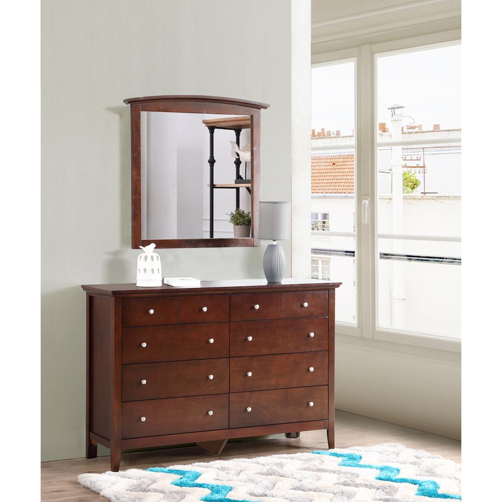 Hammond 10-Drawer Cappuccino Double Dresser (39 in. X 18 in. X 58 in.). Picture 7