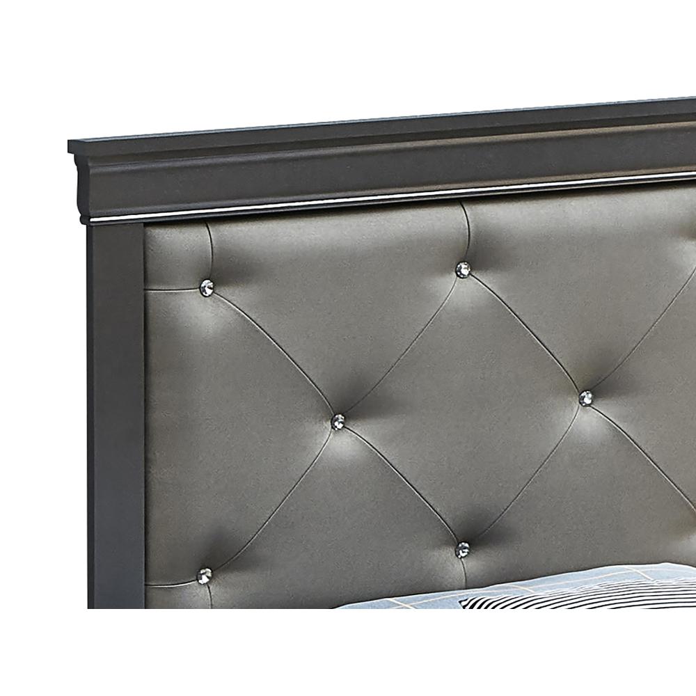 Lorana Metalic Black Twin Panel Beds, PF-G6502B-TB2. Picture 4