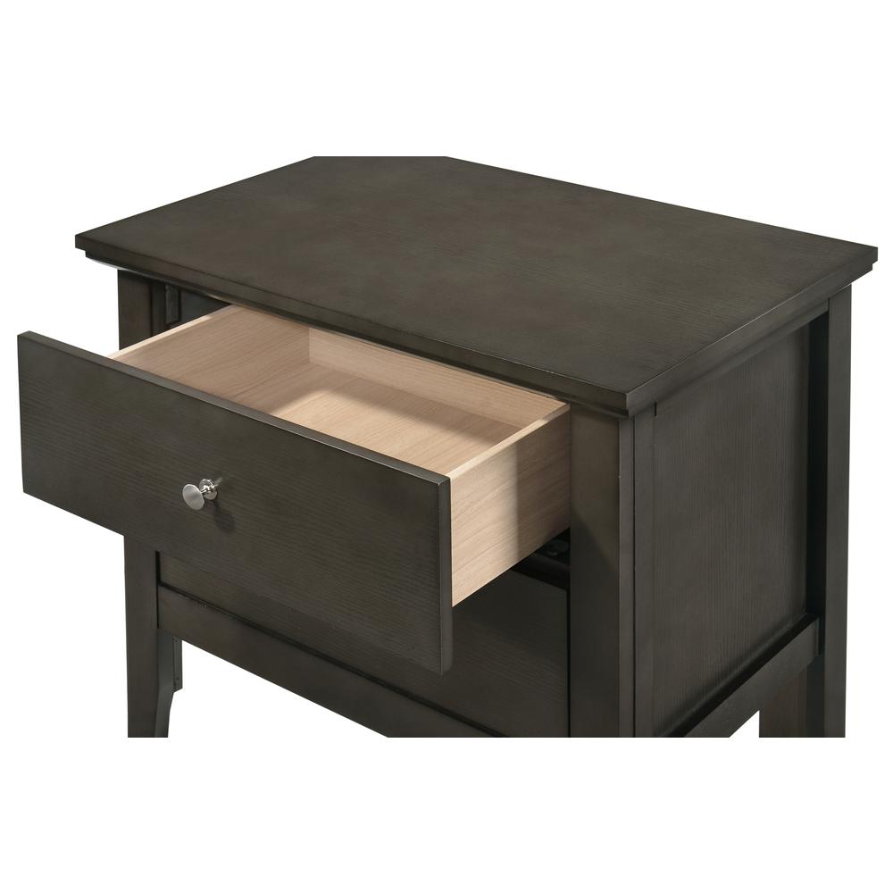 Primo 2-Drawer Gray Nightstand (24 in. H x 15.5 in. W x 19 in. D). Picture 3
