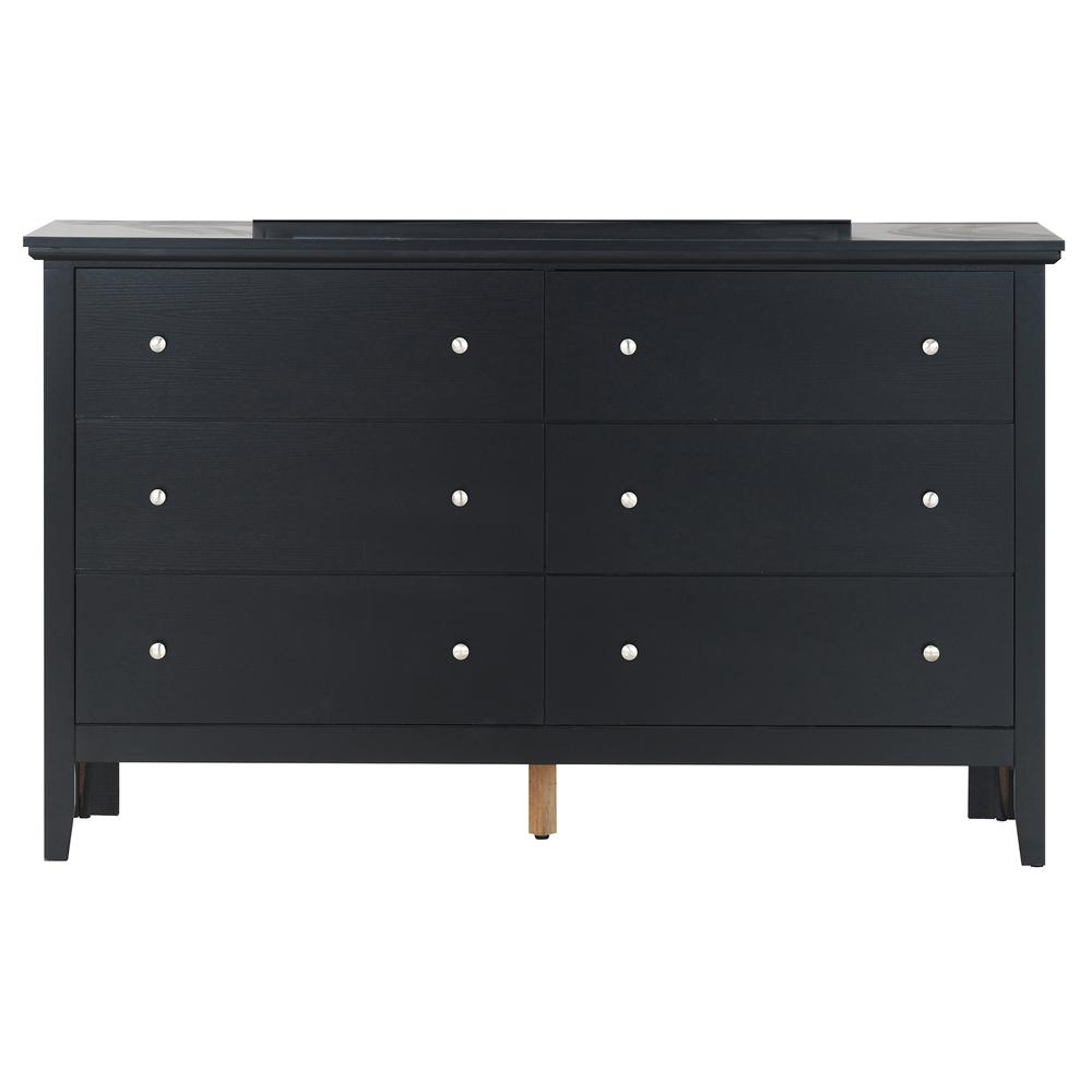 Primo 6-Drawer Black Dresser (36 in. X 16 in. X 59 in.). Picture 1