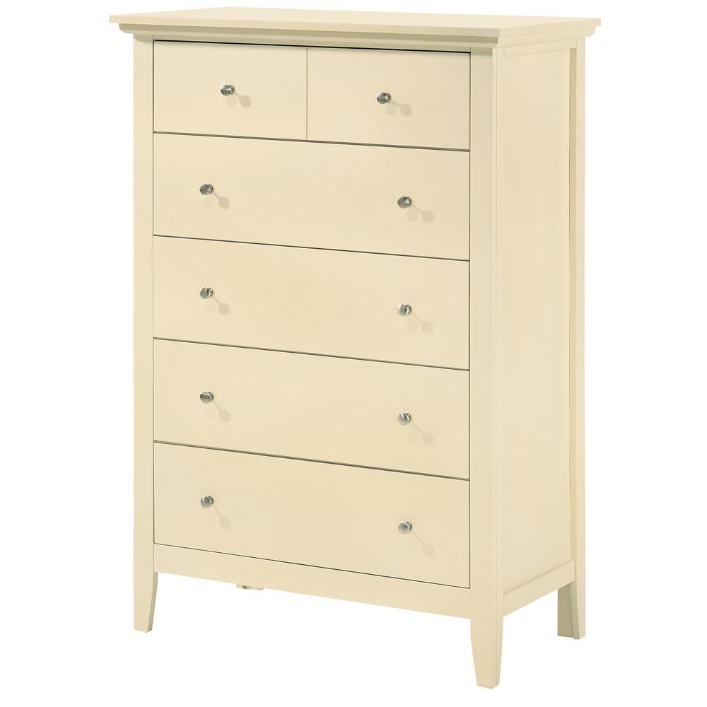 Hammond Beige 5 Drawer Chest of Drawers (32 in L. X 18 in W. X 48 in H.). Picture 1