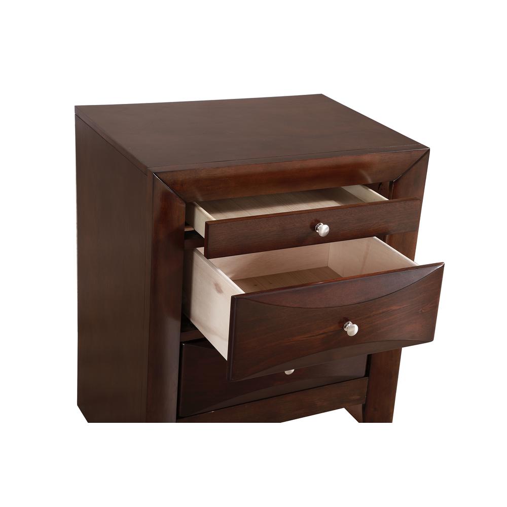 Marilla 3-Drawer Cappuccino Nightstand (28 in. H x 17 in. W x 23 in. D). Picture 1