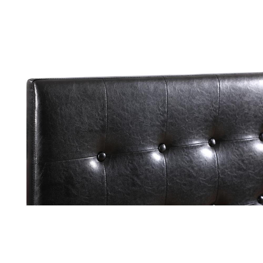 Super Nova Black Full Upholstered Tufted Panel Headboard. Picture 5