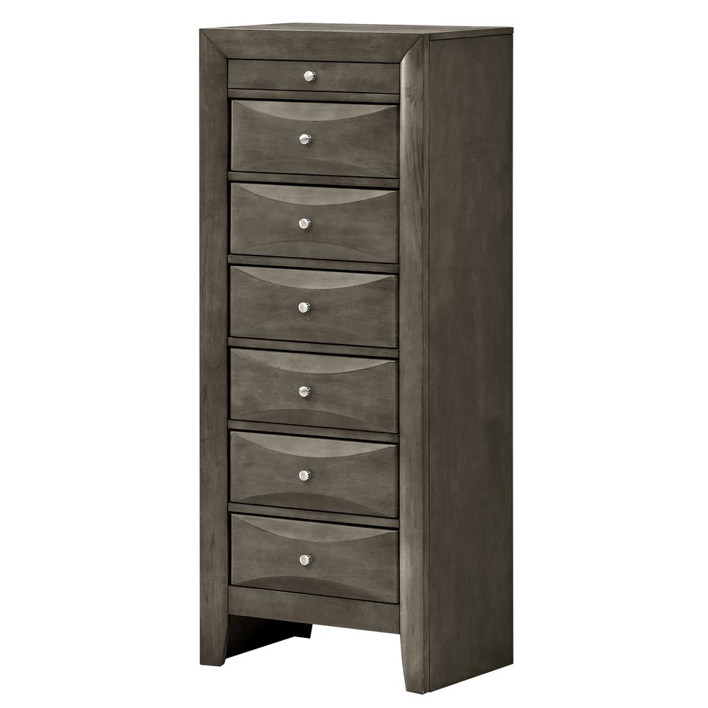 Marilla Gray 7-Drawer Chest of Drawers (23 in. L X 17 in. W X 58 in. H). Picture 2