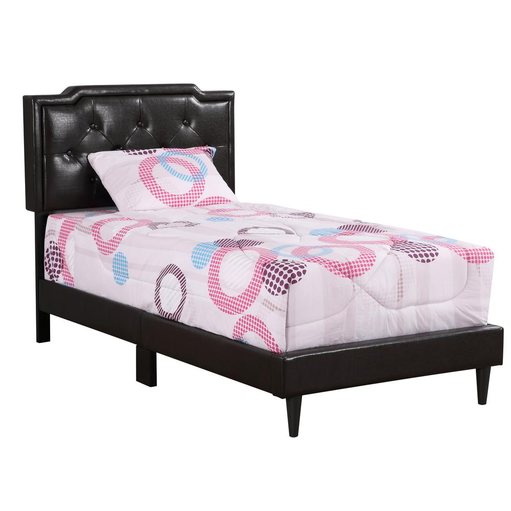 Deb Cappuccino Adjustable Twin Panel Bed. Picture 1