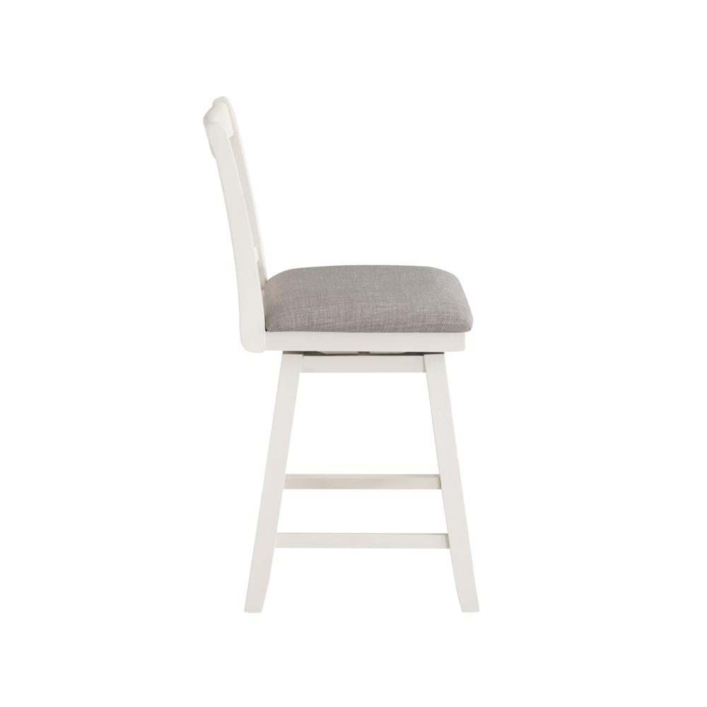 SH XX 37.5 in. White High Back Wood 24 in. Bar Stool. Picture 4