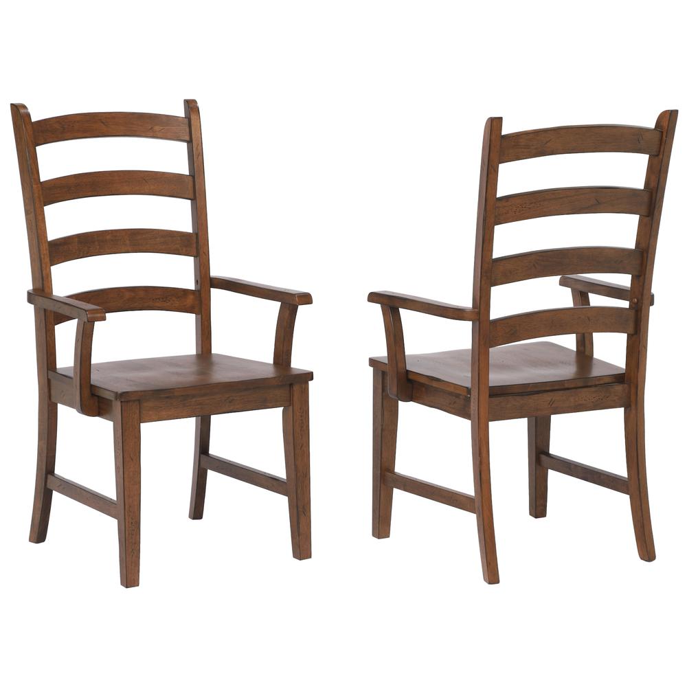 Brook Brown Arm Chair (Set of 2). Picture 1